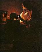 Georges de La Tour The Repentant Magdalen oil painting artist